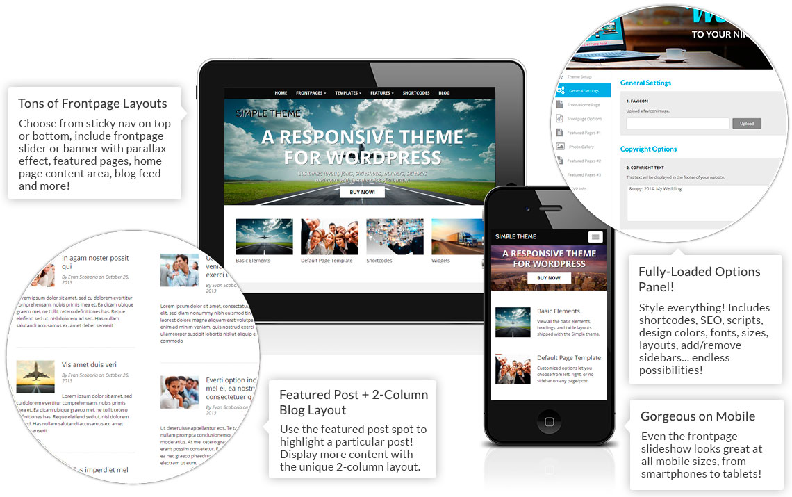 easy responsive columns for wordpress pages