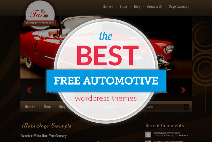 free automotive wordpress themes