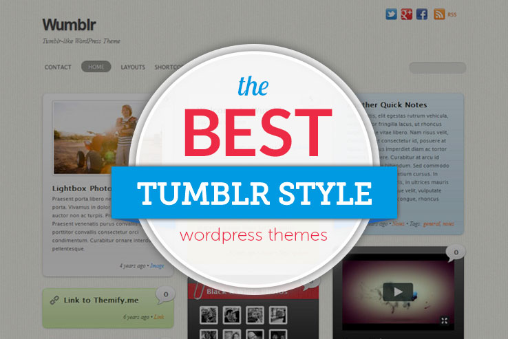 Tumblr style WordPress themes