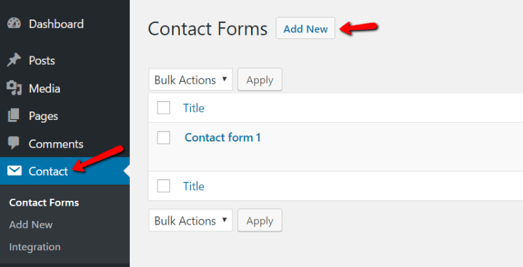 WordPress contact form guide