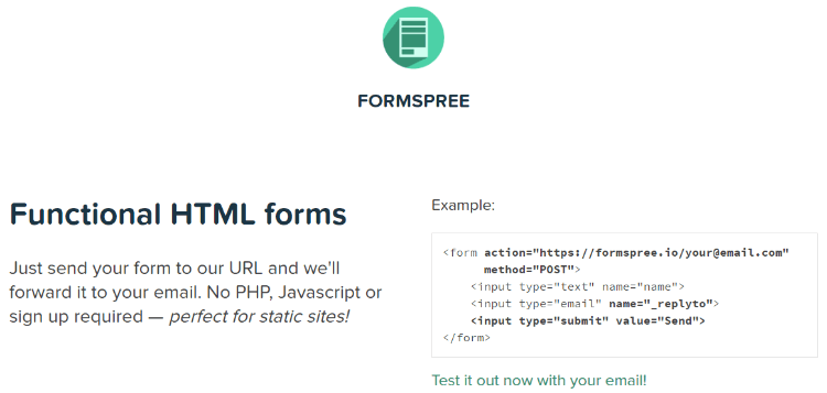 form to url javascript Over What Plugins? Formspree Does Advantages Have