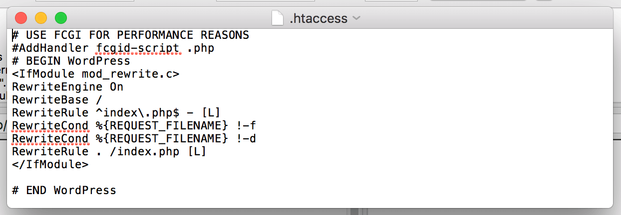 .htaccess file