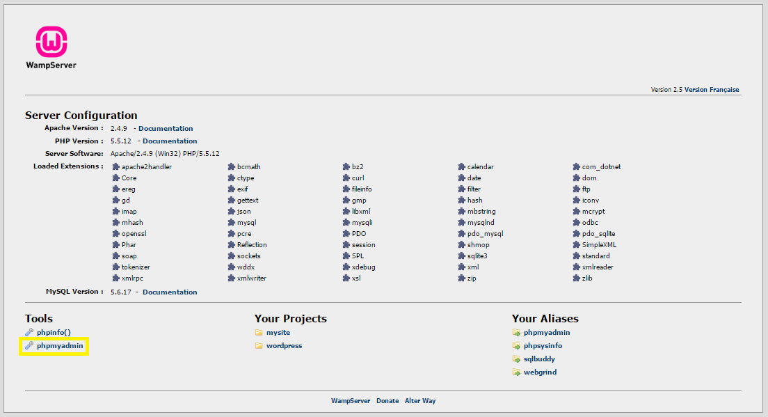 Setup database