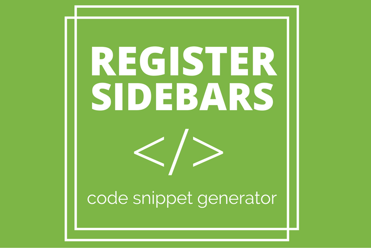 Register Sidebars WordPress Snippet Generator