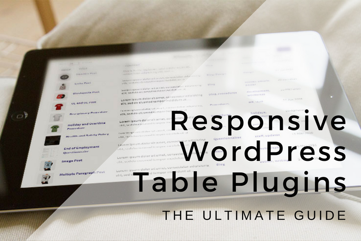 Responsive WordPress Table Plugins