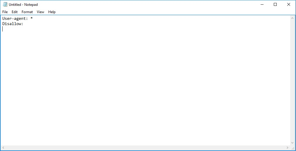 Robots.txt in NotePad