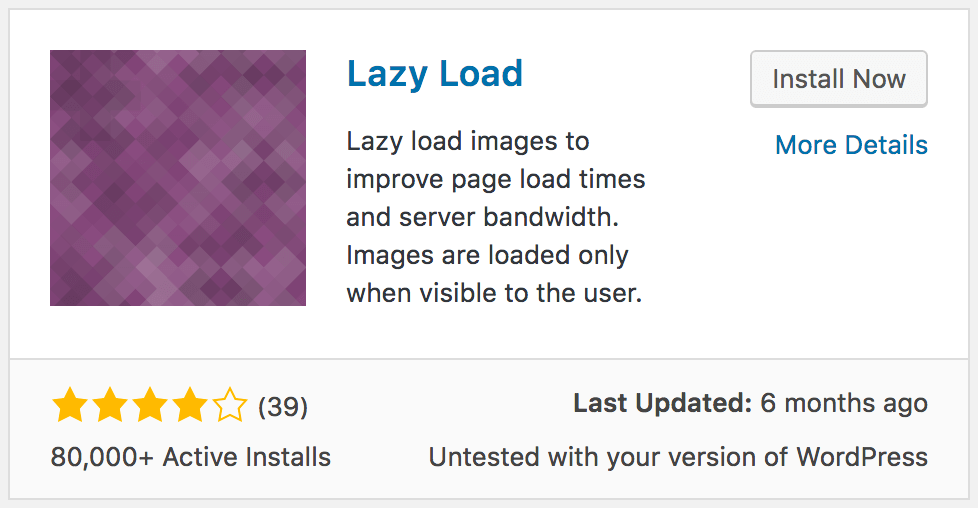 Lazy Load WordPress Plugin