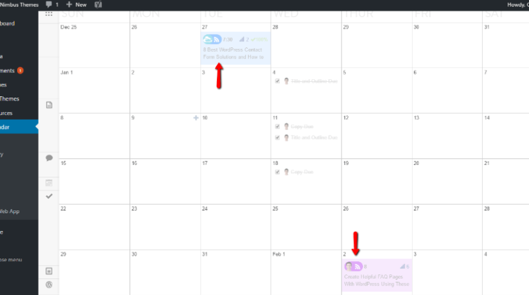 coschedule multi calendars