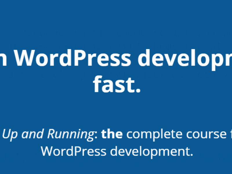 Learn wordpress development