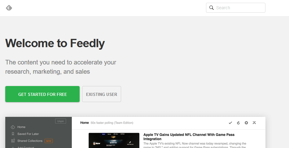 Using Feedly