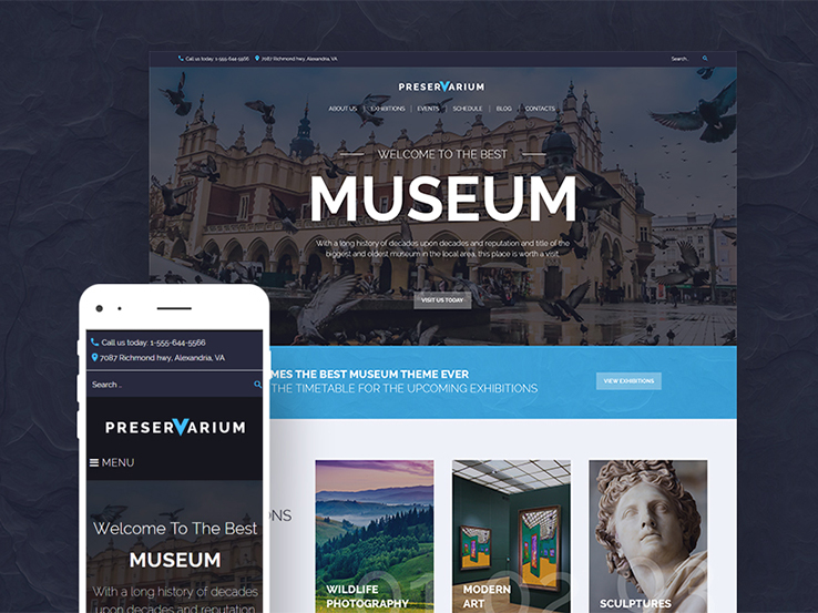Preservarium - Museum Responsive WordPress Theme
