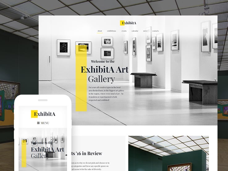 ExhibitA - Art Gallery Responsive WordPress Theme