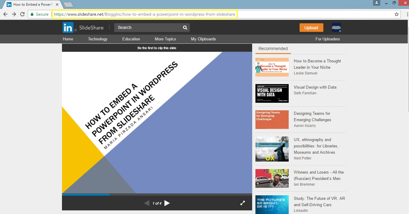 SlideShare URL