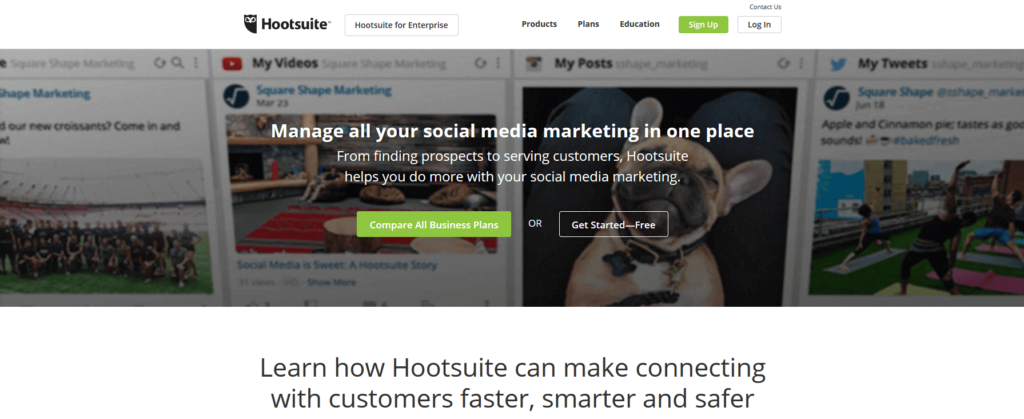 Hootsuite Homepage
