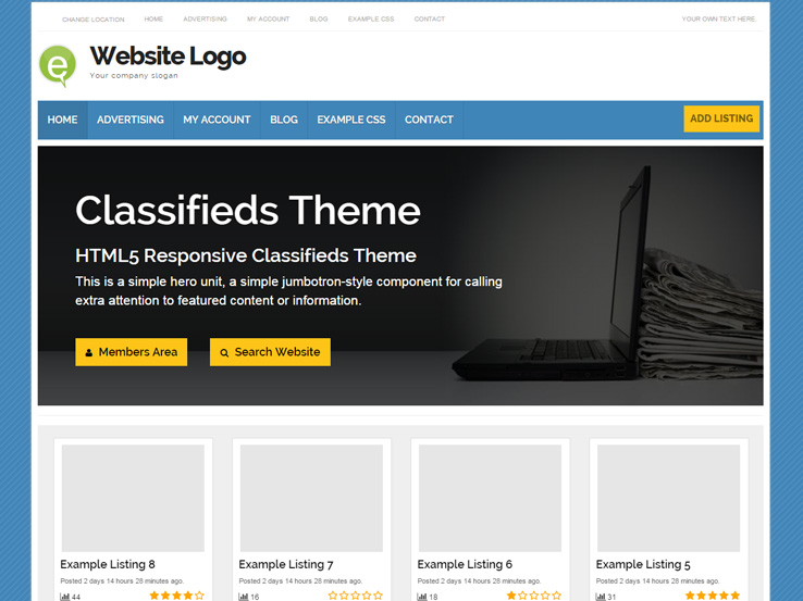 Responsive Classifieds Theme