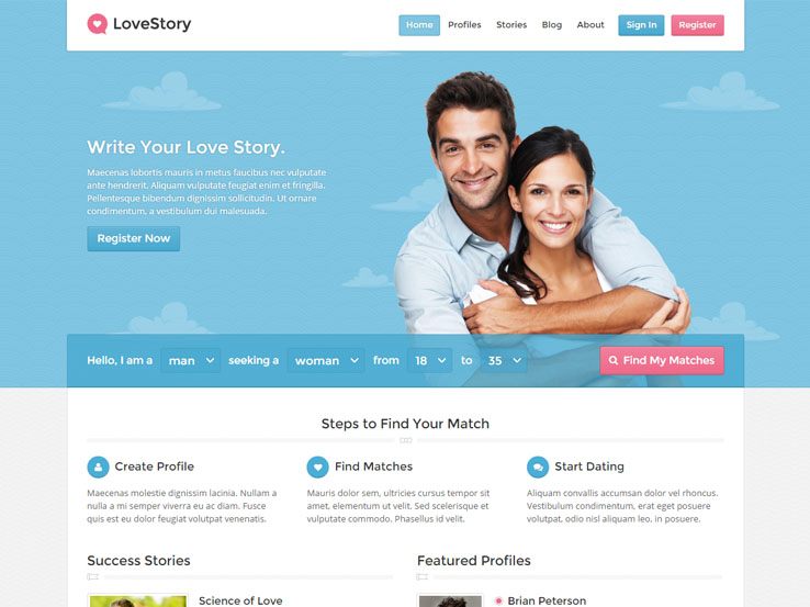 wordpress themes dating site