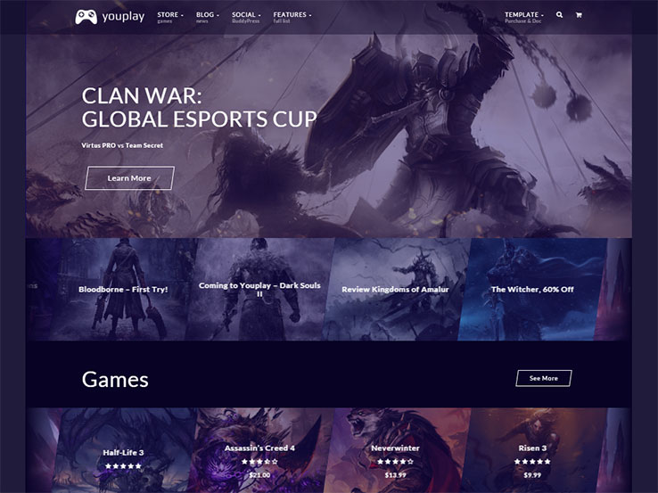 Gaming Website Templates