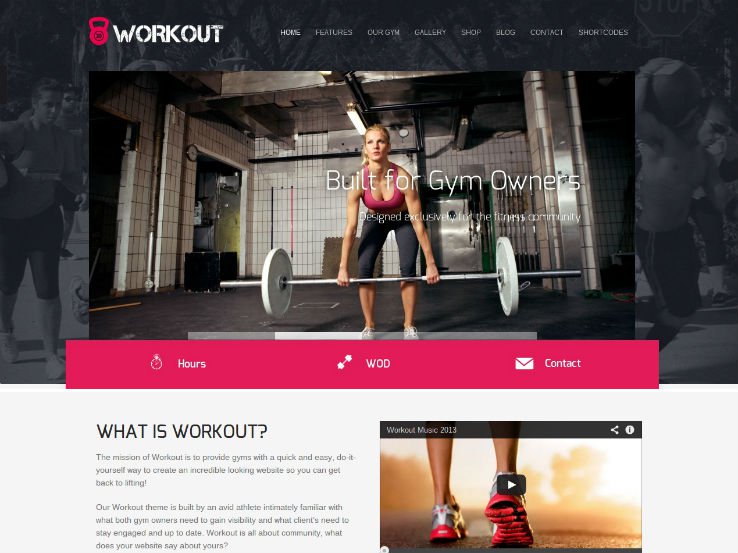 Workout - A Responsive WordPress Gym Theme