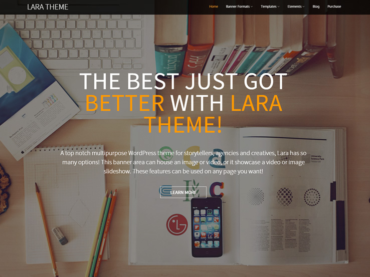 Lara Multi-Purpose Landing Page